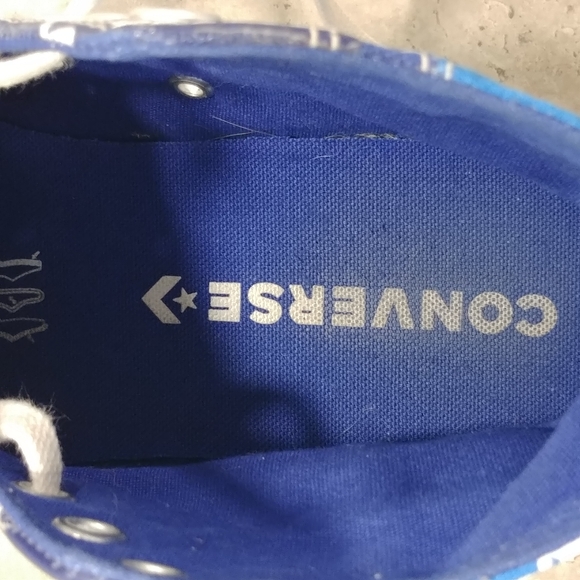 Converse Not A Chuck University Sneakers Shoes Blue Kids SZ 7 Excellent Cond. - Picture 9 of 10